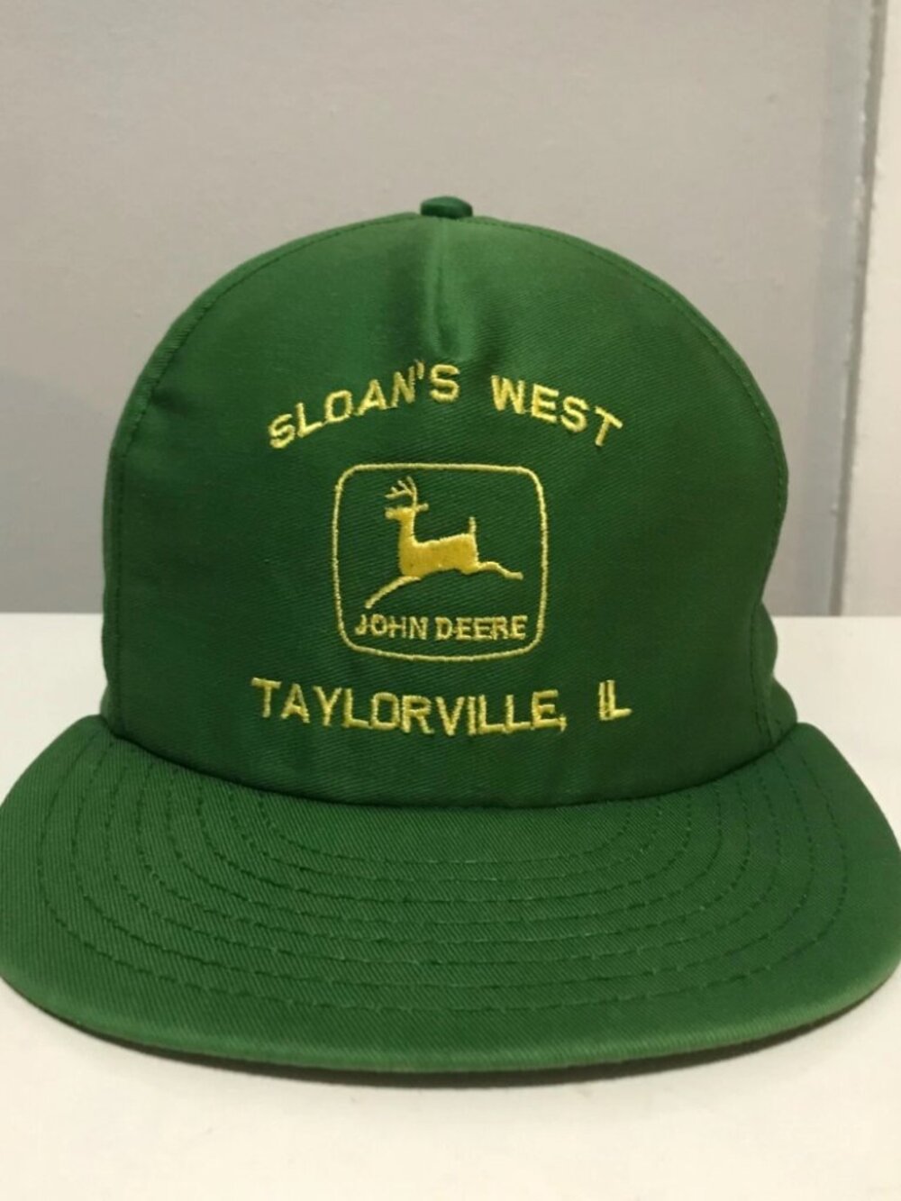 Vintage Louisville MFG John Deere Sloan's West Taylorville Illinois Snapback Hat